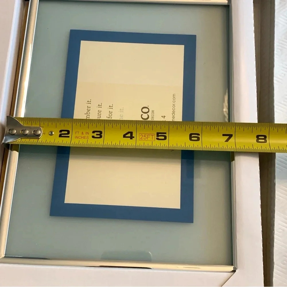 Vintage Fetco MCM Blue Silver Trim 6x4 Picture Frame NEW in Box! Baby Boy - Picture 6 of 6
